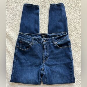 Tahari Dark Wash Kelly Classic High Waist Skinny Jeans Sz 4